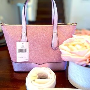 Kate Spade Lala glitter satchel crossbody